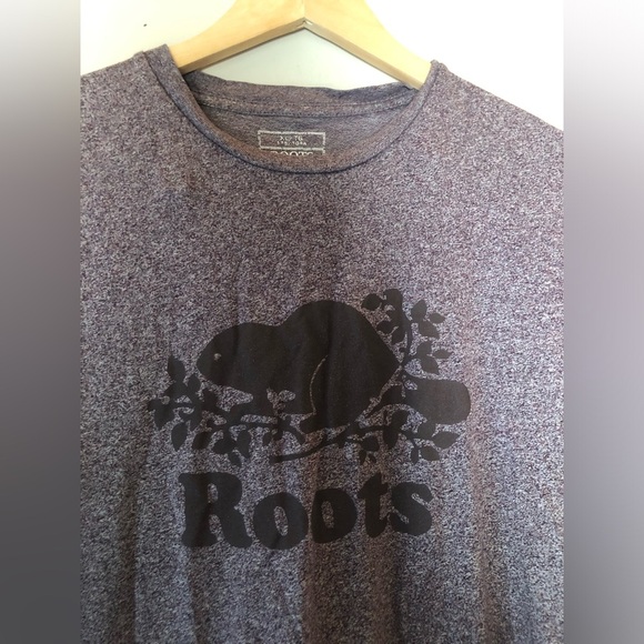 ➿ Roots | Mens Burgundy Tee Shirt - Picture 4 of 6